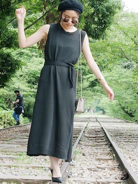 「GYDA」｜「アイテム（ハンチング/ベレー帽）」を使った、yumena suzukiさん（レディース・150cm）の夏コーディネート