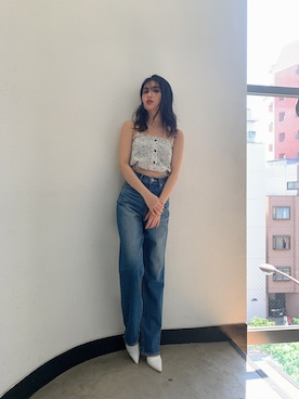 「GYDA（ジェイダ）のアイテム（パンツ）」を使った、yumena suzukiさん（レディース・150cm）の春コーディネート