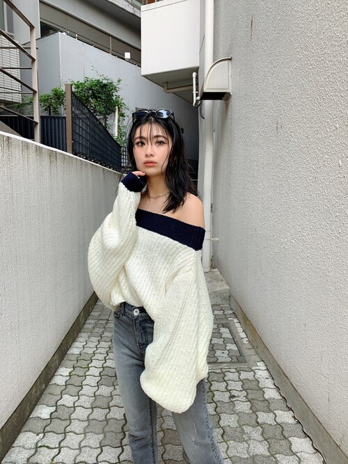 Yumena Suzuki Gyda 新宿店 Gydaのニット セーターを使ったコーディネート Wear Yumena Suzuki Gyda 新宿店 Gydaのニット セーターを使ったコーディネート Wear