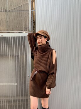 Gyda ジェイダ の オープンショルダーニット ワンピース ワンピース Wear