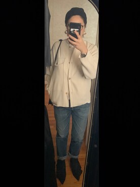 「JW Anderson（ジェイダブリューアンダーソン）のアイテム（ブーティ）」を使った、KriZさん（レディース・163cm）の冬コーディネート