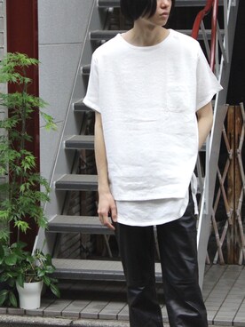 「THEE（シー）のアイテム」を使った、ATTEMPT_KYOTOさん（メンズ・176cm）の春コーディネート