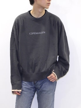 「stein（シュタイン）のアイテム（スウェット）」を使った、ATTEMPT_KYOTOさん（メンズ・176cm）の夏コーディネート