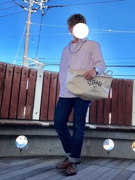 「COMME CA ISM（コムサイズム）のアイテム（アクセサリー）」を使った、Maruki○◉さん（メンズ・166cm）の夏コーディネート