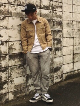 「GAP（ギャップ）のアイテム（ブルゾン）」を使った、Maruki○◉さん（メンズ・166cm）の秋コーディネート