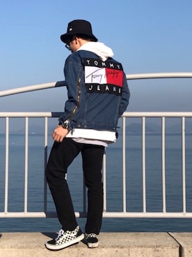 「BLACK LABEL CRESTBRIDGE（ブラックレーベル・クレストブリッジ）のアイテム（アナログ腕時計）」を使った、Maruki○◉さん（メンズ・166cm）の秋コーディネート