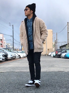 「ZIP FIVE（ジップファイブ）のアイテム（その他アウター）」を使った、Maruki○◉さん（メンズ・166cm）の冬コーディネート