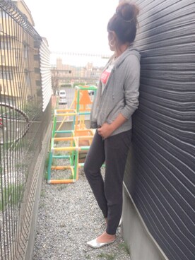 「CANAL JEAN（キャナルジーン）のアイテム（ピアス（両耳用））」を使った、life♡さん（レディース・163cm）の春コーディネート