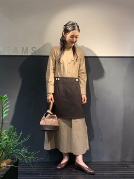 「RBS」｜「アイテム（シャツワンピース）」を使った、Ray BEAMSさん（レディース・166cm）の夏コーディネート