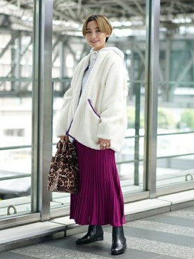 「スエット」｜「アイテム（ブルゾン）」を使った、Ray BEAMSさん（レディース・162cm）の秋コーディネート