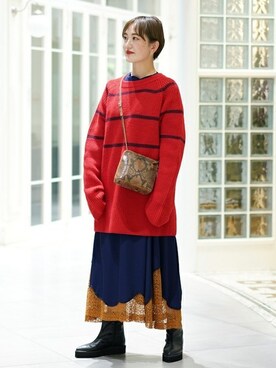 「LAURA DI MAGGIO（ローラディマッジオ）のアイテム」を使った、Ray BEAMSさん（レディース・159cm）の秋コーディネート