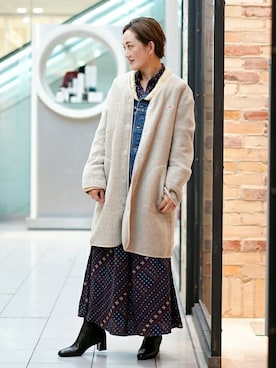 Ray BEAMSさん（レディース・159cm）の冬コーディネート