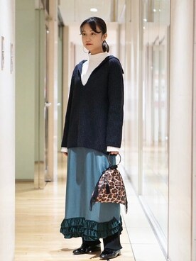 Ray BEAMSさん（レディース・154cm）の冬コーディネート