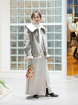 Ray BEAMSさん（レディース・159cm）の冬コーディネート