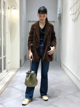 Ray BEAMSさん（レディース・156cm）の冬コーディネート