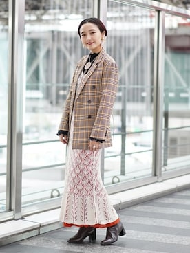 Ray BEAMSさん（レディース・162cm）の冬コーディネート