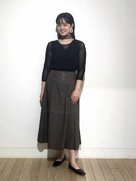 Ray BEAMSさん（レディース・162cm）の冬コーディネート