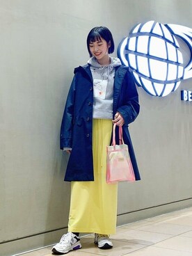「スエット」｜「アイテム（その他アウター）」を使った、Ray BEAMSさん（レディース・156cm）の冬コーディネート