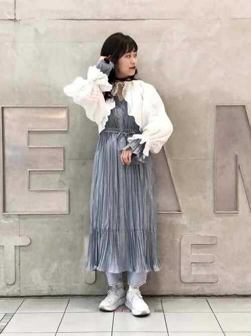 BEAMS BOY / コットン リネン ギャザー ボレロ ロングスリーブを
