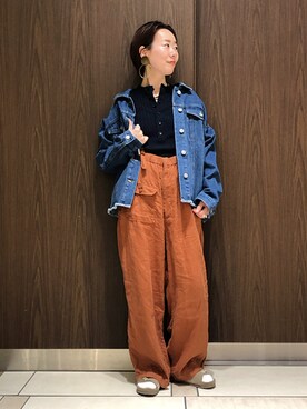 「カットオフ」｜「アイテム（ブルゾン）」を使った、Ray BEAMSさん（レディース・150cm）の春コーディネート