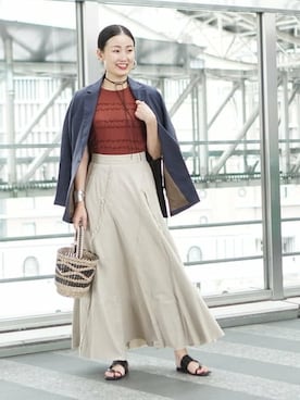 「RBS」｜「アイテム（その他アウター）」を使った、Ray BEAMSさん（レディース・168cm）の春コーディネート