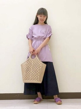 Ray BEAMSさん（レディース・156cm）の夏コーディネート