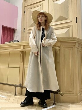 「オーガンジー」｜「アイテム（帽子）」を使った、Ray BEAMSさん（レディース・159cm）の夏コーディネート