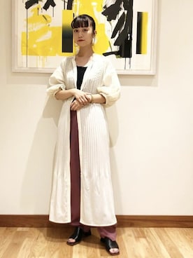 「Ray BEAMS（レイビームス）のRay BEAMS / タックフロント テーパード パンツ（その他パンツ）」を使った、Ray BEAMSさん（レディース・158cm）の夏コーディネート