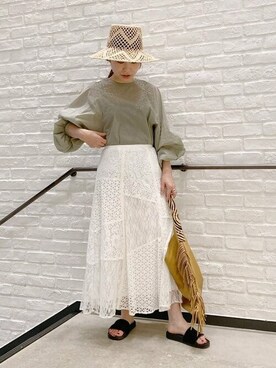 Ray BEAMSさん（レディース・157cm）の夏コーディネート