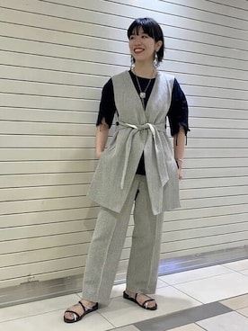 「RBS」｜「アイテム（アクセサリー）」を使った、Ray BEAMSさん（レディース・162cm）の夏コーディネート