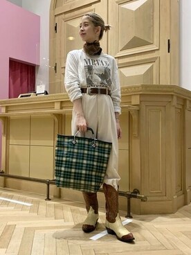 「Ray BEAMS（レイビームス）のアイテム（財布/小物）」を使った、Ray BEAMSさん（レディース・164cm）の秋コーディネート