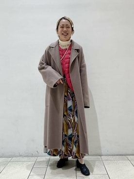 「インナーダウン」｜「アイテム（その他アウター）」を使った、Ray BEAMSさん（レディース・152cm）の秋コーディネート