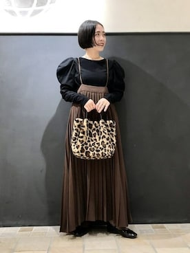 「Ray BEAMS（レイビームス）のアイテム（スカート）」を使った、Ray BEAMSさん（レディース・152cm）の冬コーディネート