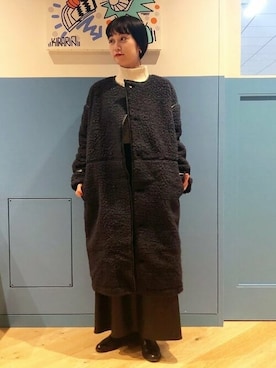 「Aラインスカート」｜「アイテム（ジャケット/アウター）」を使った、Ray BEAMSさん（レディース・158cm）の冬コーディネート