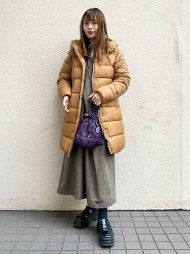 「RBS」｜「アイテム（ダウンジャケット/コート）」を使った、Ray BEAMSさん（レディース・163cm）の冬コーディネート