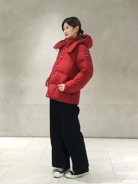 「red」｜「アイテム（ブルゾン）」を使った、Ray BEAMSさん（レディース・173cm）の冬コーディネート