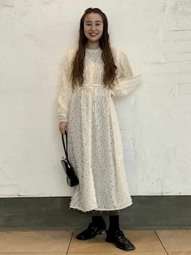「Ray BEAMS（レイビームス）のアイテム（ローファー）」を使った、Ray BEAMSさん（レディース・162cm）の冬コーディネート