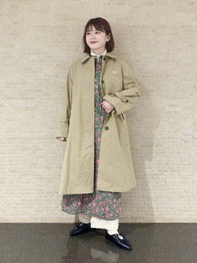 「フレッドペリー」｜「アイテム（ワンピース/ドレス）」を使った、Ray BEAMSさん（レディース・158cm）の冬コーディネート