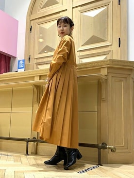 「152cm」｜「アイテム（シャツワンピース）」を使った、Ray BEAMSさん（レディース・152cm）の春コーディネート