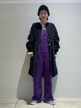 「Ray BEAMS（レイビームス）のアイテム（MA-1）」を使った、Ray BEAMSさん（レディース・163cm）の春コーディネート