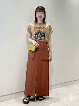 「ビーズバッグ」｜「アイテム（アクセサリー）」を使った、Ray BEAMSさん（レディース・158cm）の春コーディネート