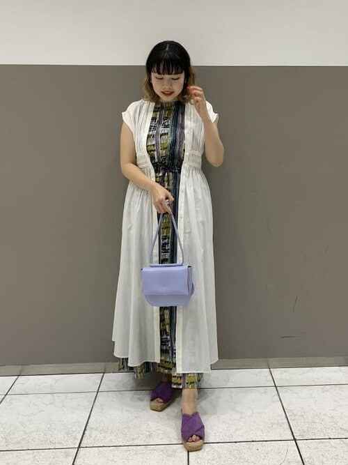 Ray BEAMS ピンタック ベルト フレア ワンピース ブラック Ray BEAMS（レイビームス）の「Ray BEAMS / ピンタック ベルト フレア