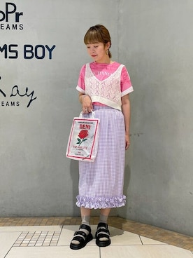 Ray BEAMSさん（レディース・154cm）の夏コーディネート