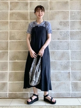 「Teva（テバ）のTeva / プラットフォーム ユニバーサル（サンダル）」を使った、Ray BEAMSさん（レディース・170cm）の夏コーディネート
