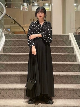 「マキシスカート」｜「アイテム（アクセサリー）」を使った、Ray BEAMSさん（レディース・158cm）の夏コーディネート