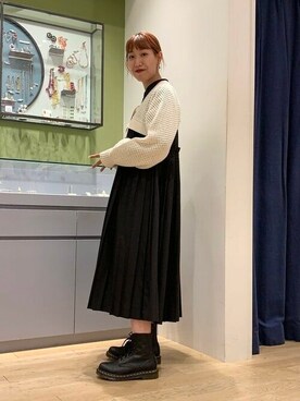 Ray Beams レイビームス の Ray Beams プリーツ キリカエ バンドカラー ワンピース ワンピース Wear