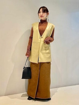 「Ray BEAMS（レイビームス）のRay BEAMS / メランジ リブタートルネック ニット（ニット/セーター）」を使った、Ray BEAMSさん（レディース・158cm）の秋コーディネート