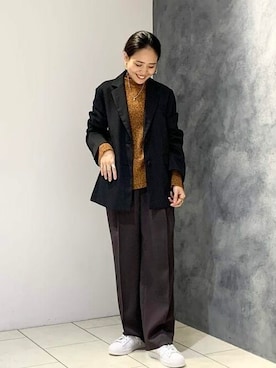 「Ray BEAMS（レイビームス）のRay BEAMS / メランジ リブタートルネック ニット（ニット/セーター）」を使った、Ray BEAMSさん（レディース・153cm）の秋コーディネート