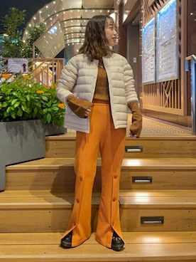 「Ray BEAMS（レイビームス）のRay BEAMS / メランジ リブタートルネック ニット（ニット/セーター）」を使った、Ray BEAMSさん（レディース・151cm）の秋コーディネート