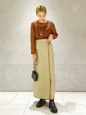 「Ray BEAMS（レイビームス）のアイテム（財布/小物）」を使った、Ray BEAMSさん（レディース・162cm）の冬コーディネート